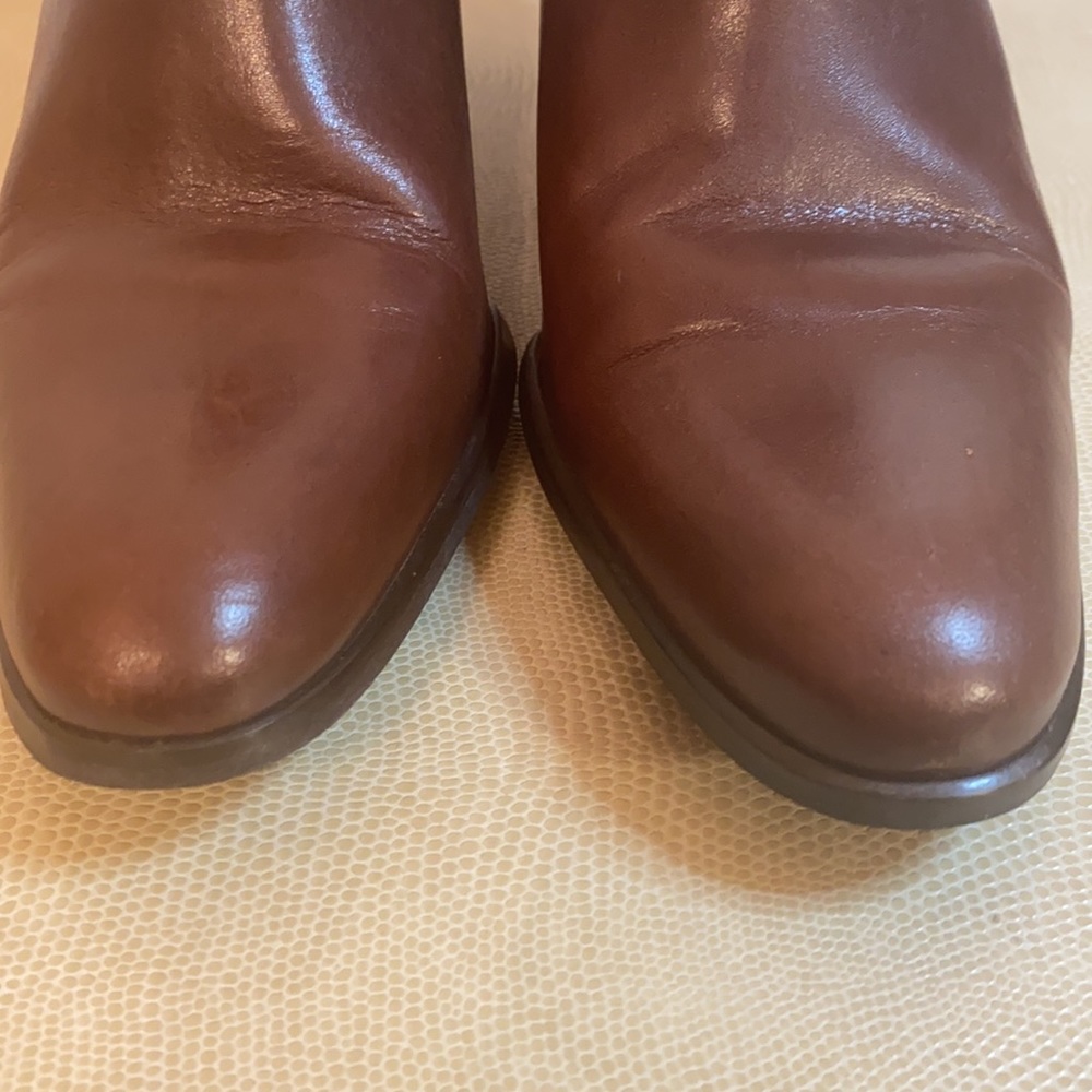 Bruno Valenti Brown Leather Booties - Picture 9 of 9